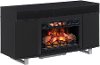 Black 56 Inch TV Stand with Fireplace - Enterprise