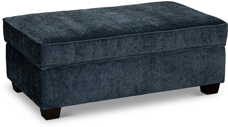 Indigo Blue Storage Ottoman - Marinette-1