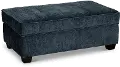 Marinette Blue Storage Ottoman