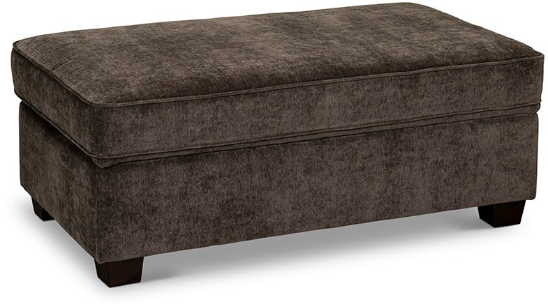 Java Dark Brown Storage Ottoman - Marinette-1