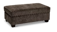 Java Dark Brown Storage Ottoman - Marinette