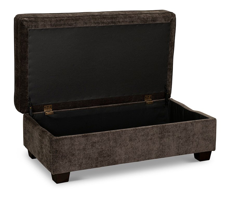 Java Dark Brown Storage Ottoman - Marinette-2