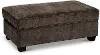 Marinette Dark Brown Storage Ottoman