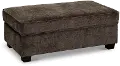 Marinette Dark Brown Storage Ottoman