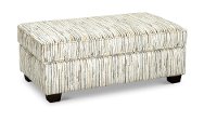 Cream and Multi Color Storage Ottoman - Marinette