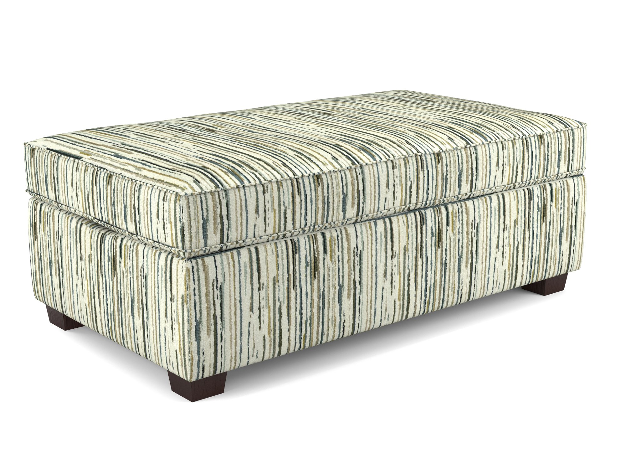 Cream and Multi Color Storage Ottoman - Marinette-4