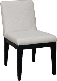 Beige Upholstered Dining Room Chair - Modern Eclectic