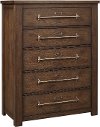 Dark Oak Brown Chest of Drawers - Modern Eclectic