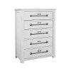 Distressed White Chest of Drawers - Modern Eclectic