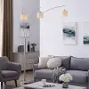 Brushed Nickel 3 Light Arch Floor Lamp - Falon