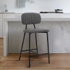 Gray Metal 26 Inch Counter Height Stool - Rococo