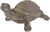 Large Distressed Brown Resin Garden Turtle Figurine