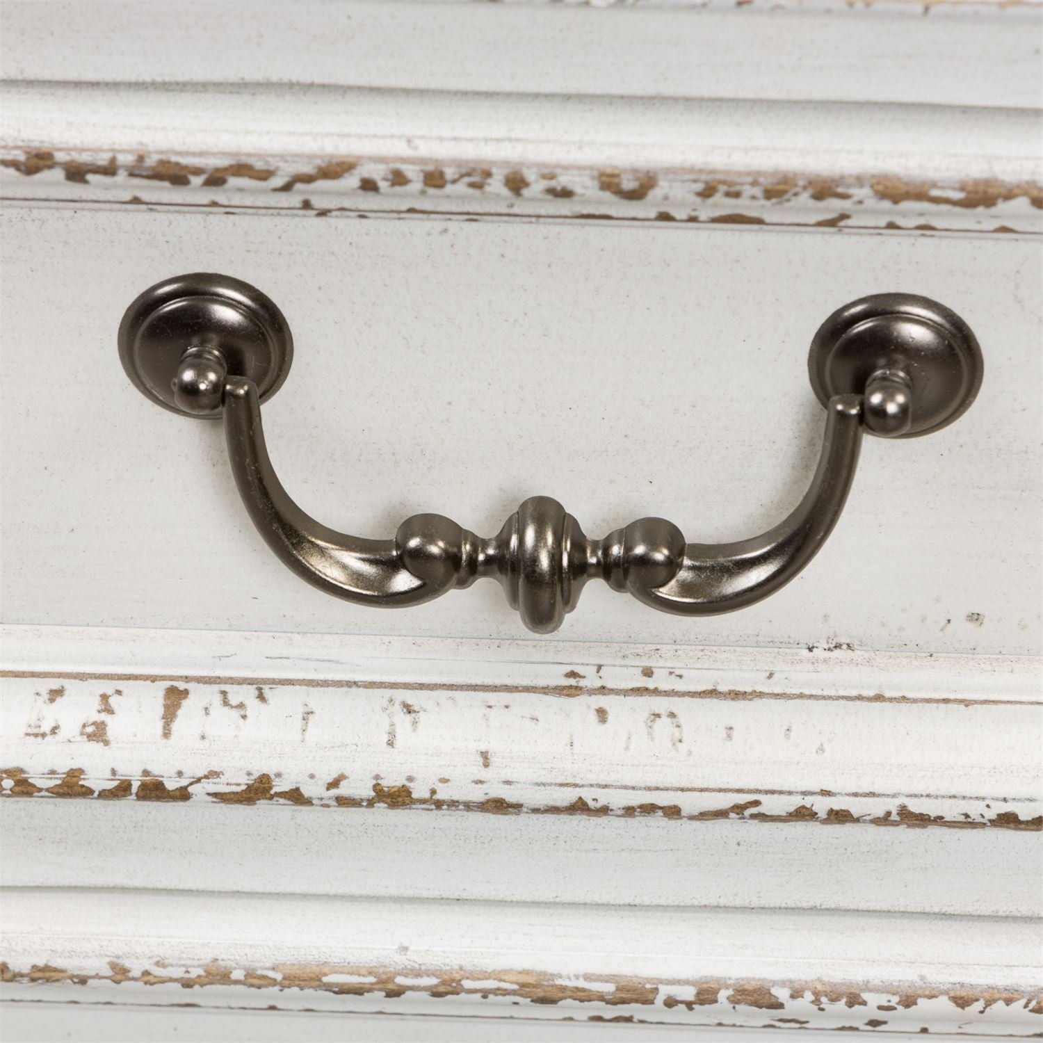 Magnolia Manor Distressed White Jr. Executive Desk-8