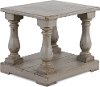 Weathered Gray Traditional End Table - Ivan