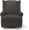 Charcoal Gray Power Glider Recliner with Swivel - Logan
