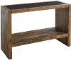 Rustic Pine Sofa Table with Metal Insert - Jake