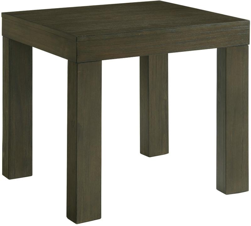 Contemporary Dark Brown End Table With, End Table With Built In Lamp