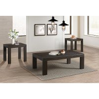Contemporary Dark Brown End Table with Built-in Outlets - Grady-2