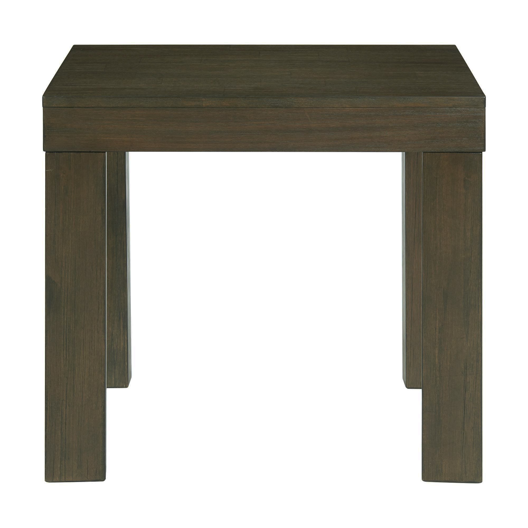 Grady Contemporary Dark Brown End Table with Built-in Outlets-3