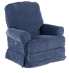 Royal Blue Power Glider Recliner with Swivel - Juliana