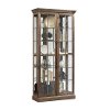 Medium Brown Tall Curio Cabinet
