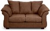 Contemporary Chocolate Brown Loveseat - Shasta