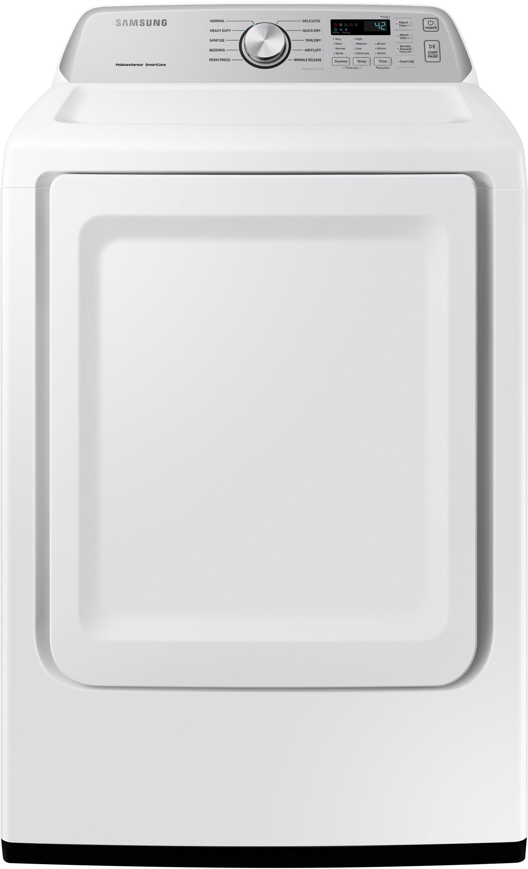 DVE45T3400W Samsung 7.4 cu. ft. Electric Dryer with Sensor Dry - White-1