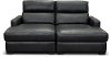Navy Blue Leather-Match 2 Piece Sofa Chaise - Angler