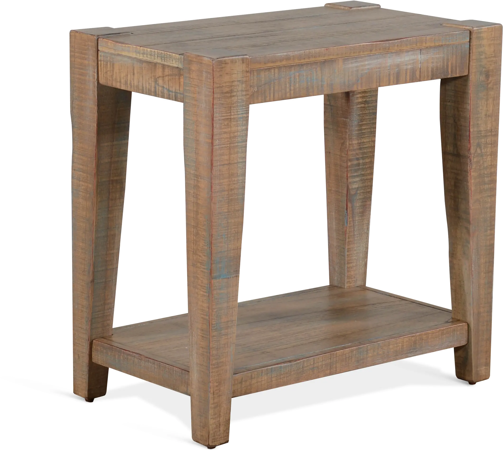 Platt Weathered Brown Chairside Table-1
