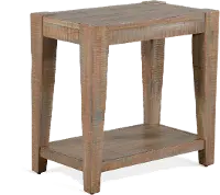 Platt Weathered Brown Chairside Table