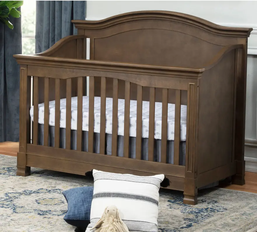 Classic Mocha Brown 4-in-1 Convertible Crib - Louis-1