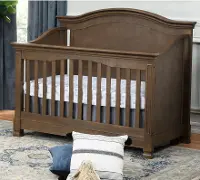 Classic Mocha Brown 4-in-1 Convertible Crib - Louis