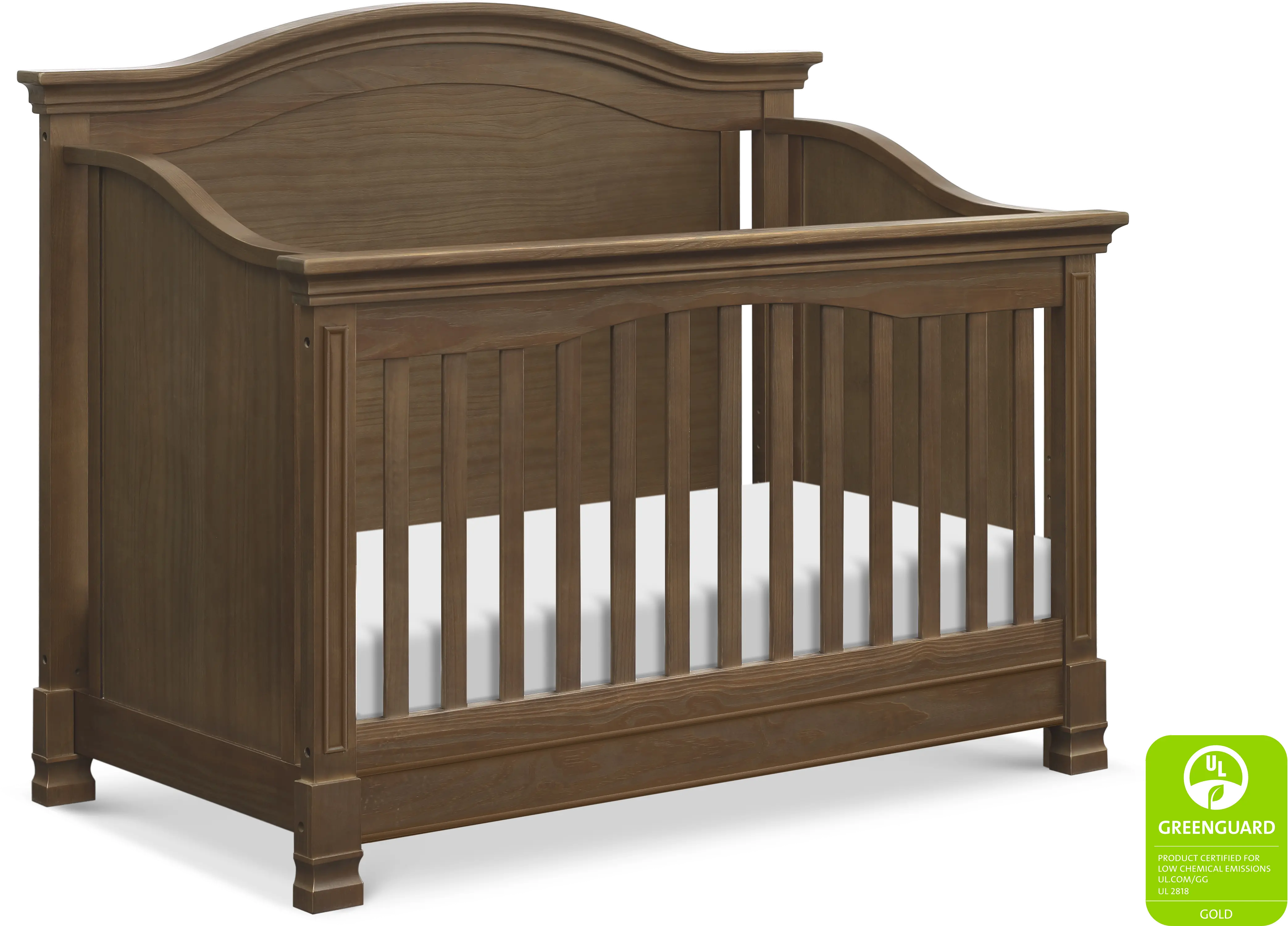 Classic Mocha Brown 4-in-1 Convertible Crib - Louis-2