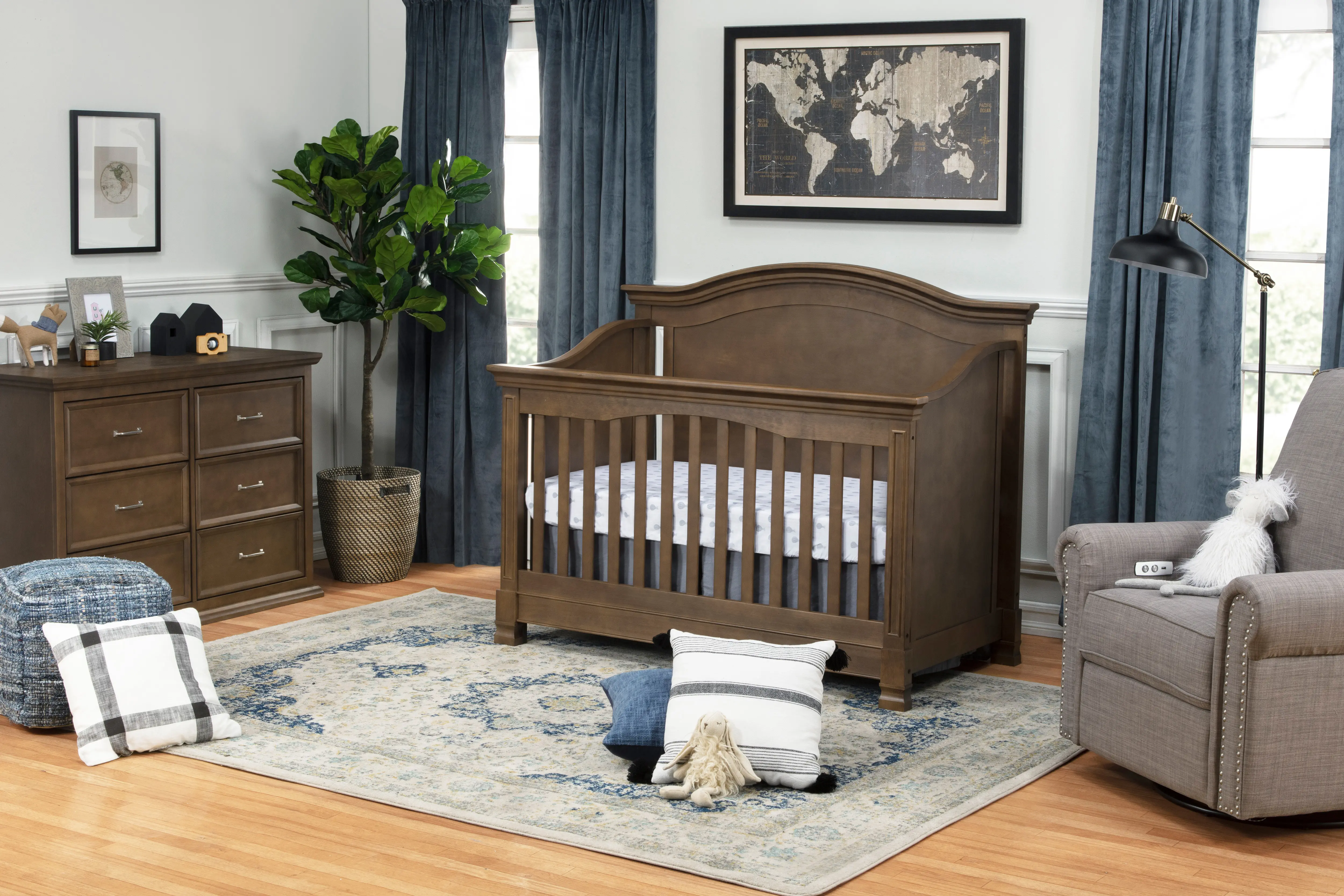 Classic Mocha Brown 4-in-1 Convertible Crib - Louis-5