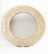 32 Inch Round Gold Mosaic Tile Handmade Wall Mirror