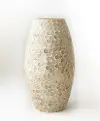 12 Inch Gold Mosaic Tile Handmade Vase