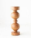 9 Inch Light Brown Mango Wood Candle Holder