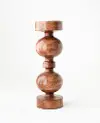 9 Inch Red Mango Wood Candle Holder