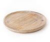 18 Inch Light Brown Mango Wood Flat Decorative Tray