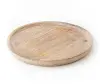 30 Inch Light Brown Mango Wood Flat Decorative Tray