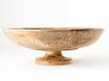 Clearance 14 Inch Decorative Wood Bowl with Pedestal