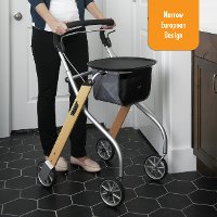 4500-BE Beech Tan Let's Go Indoor Rollator Walker-5