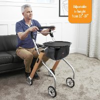 4500-SL Silver Let's Go Indoor Rollator Walker-7