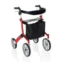 4600-RD Red Let's Go Out Rollator Walker-1