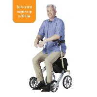 4600-BG Beige Let's Go Out Rollator Walker-6