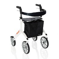 4700-WH White Let's Fly Rollator Indoor and Outdoor Walker-1