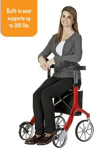 4700-BG Beige Let's Fly Rollator Indoor and Outdoor Walker-6