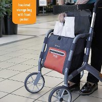 4900-BL Black Let's Shop Rollator Walker with Waterproof Storage-3