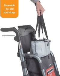4900-BL Black Let's Shop Rollator Walker with Waterproof Storage-4