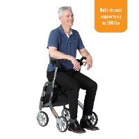 4900-BL Black Let's Shop Rollator Walker with Waterproof Storage-6